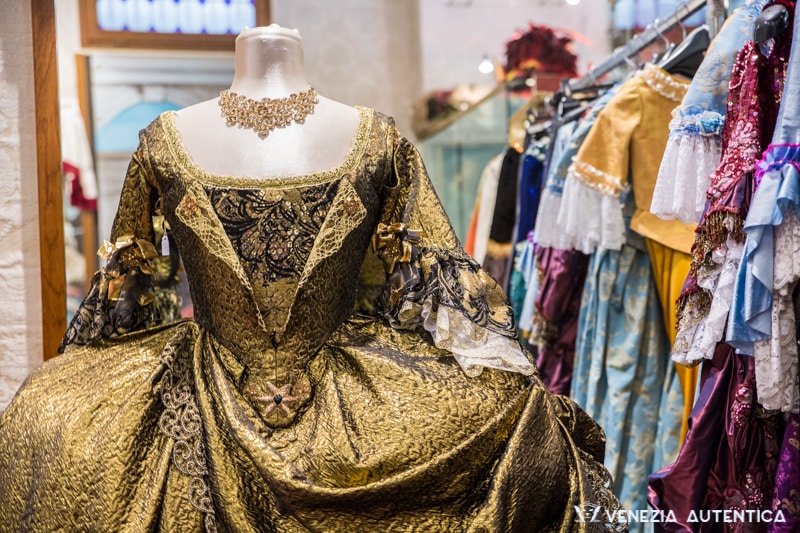 Beautiful Venetian Costume Evening Dress at Atelier Nicolao in Venice, Italy