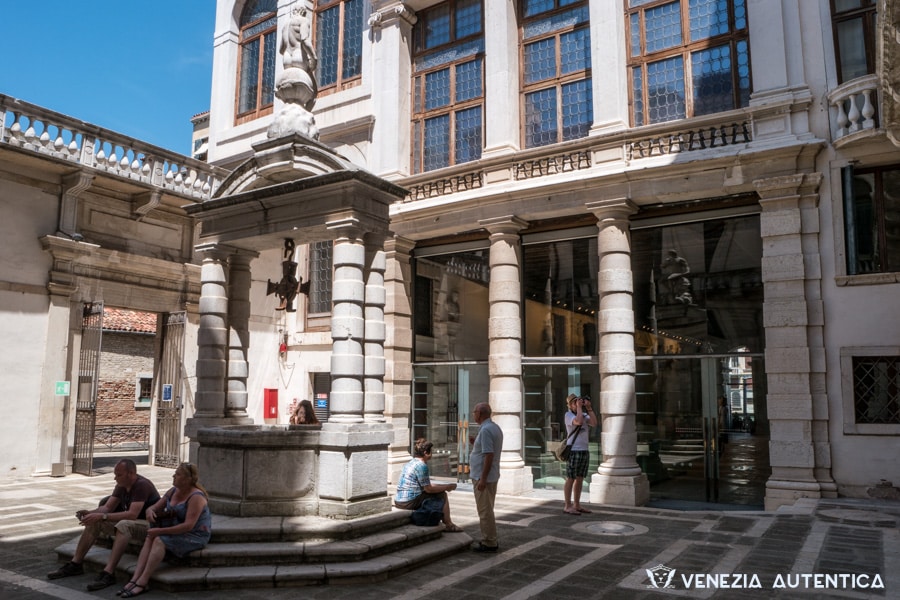 Entrance of the Ca' Pesaro Museum in Venice, Italy. Modern art collection.