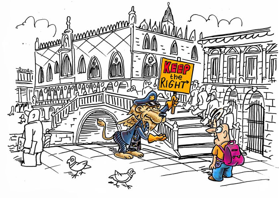 When walking in Venice, please keep the right. Official Townhall Guide to Be the Perfect Guest