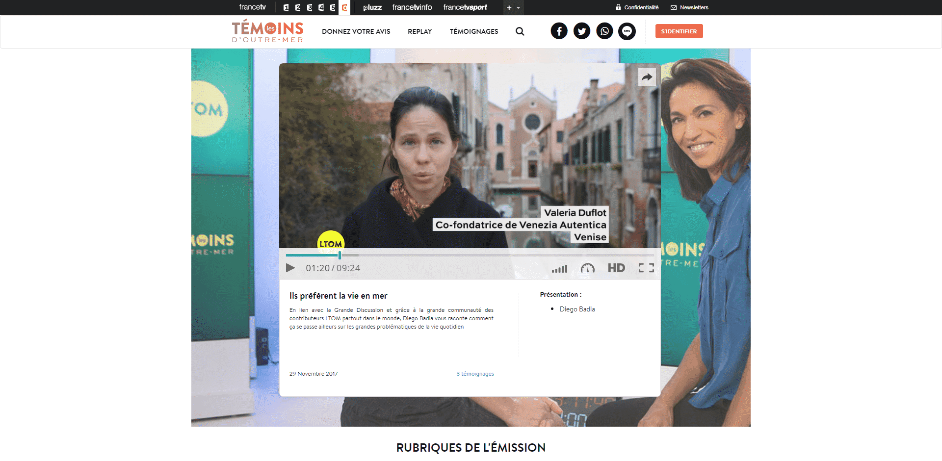 French TV show 'Les Témoins d'Outre-Mer' asks for Venezia Autentica's opinion regarding news on big cruise ships in Venice - Venezia Autentica | Discover and Support the Authentic Venice -