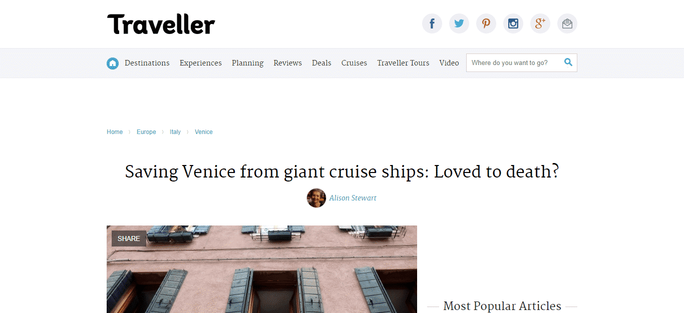 Travellers dedicates a full feature to Venezia Autentica work and mission in Venice - Venezia Autentica | Discover and Support the Authentic Venice -
